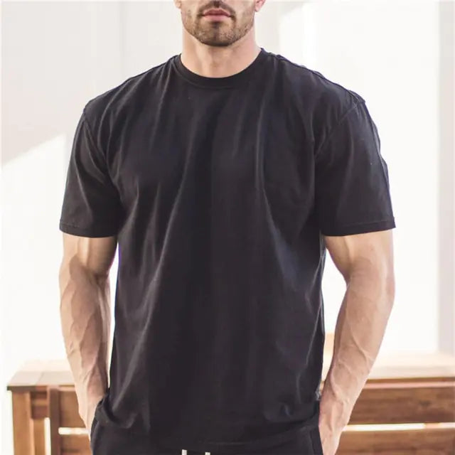 Men Gym Workout Fitness Cotton