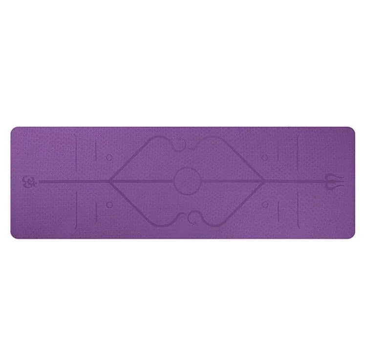 Non Slip Yoga Mat with Position Line