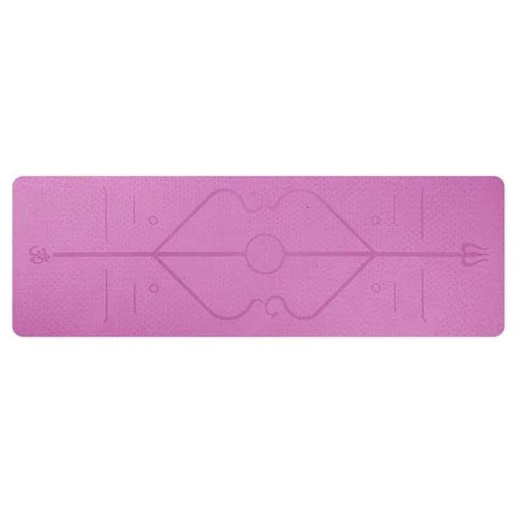 Non Slip Yoga Mat with Position Line